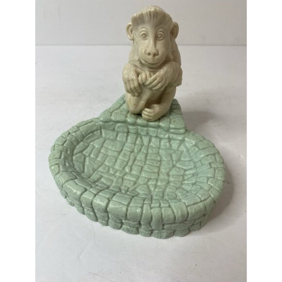 Monkey Ape Animal Soap Dish Trinket Holder Vintage Home Bathroom Decor - Picture 1 of 9